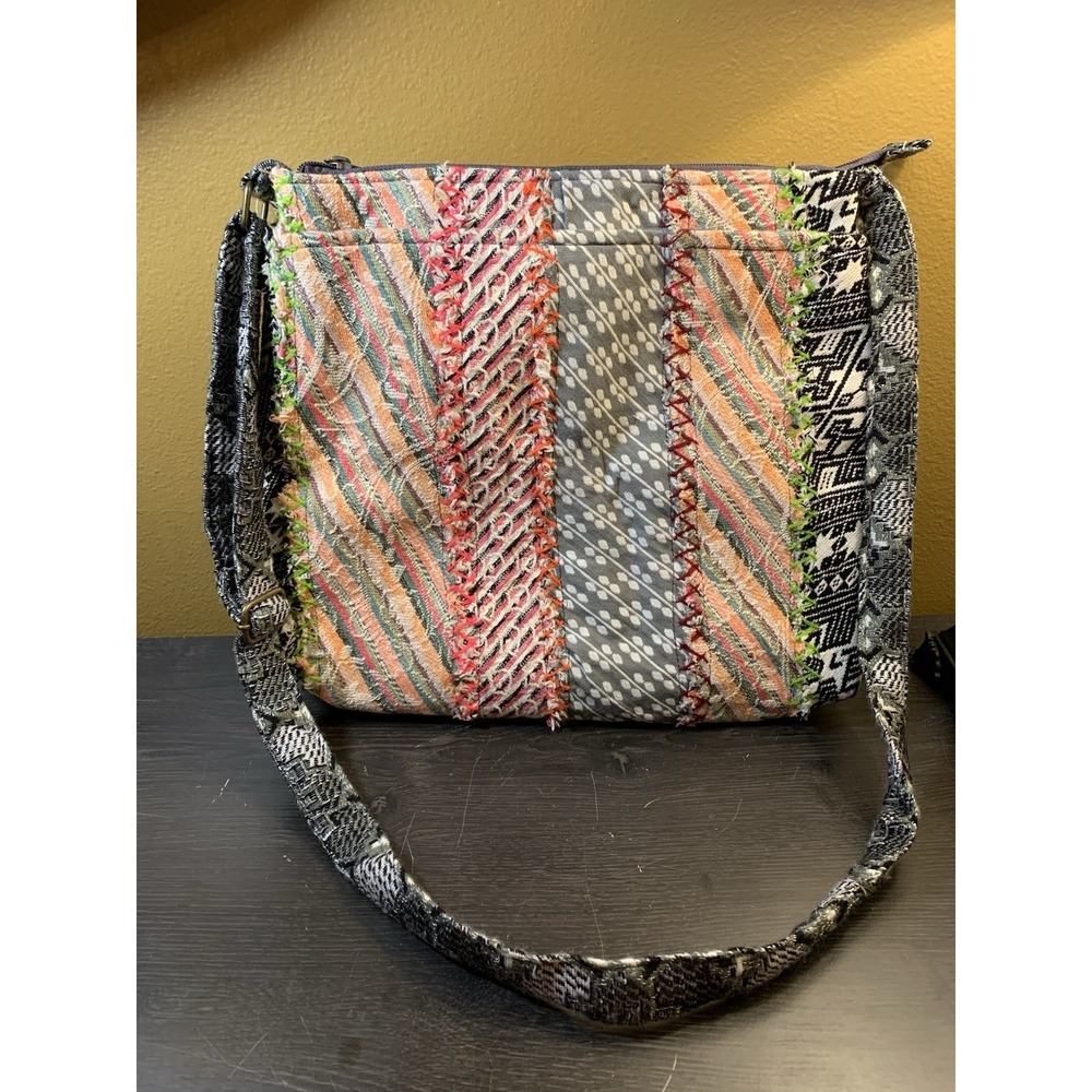 Your Journey‎ Demdaco Colorful Patchwork Weekender Boho Carpet Bag Pockets